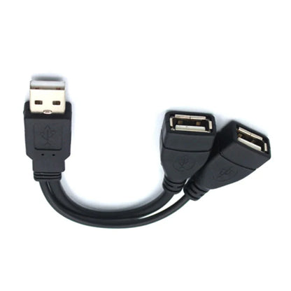 USB 2.0 Splitter Y Cable 1 Male to 2 Female Extension Cord Power Adapter Converter for PC Car Data Transmission Charging