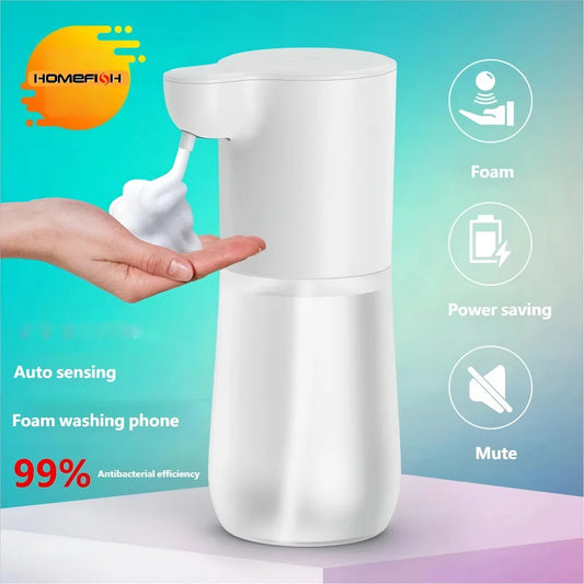 HOMEFISH Dispensador de Jabón Automático con Sensor Inteligente 350ml USB Recargable Dispensador de Jabón en Espuma sin Contacto Máquina de Gel Hidroalcohólico