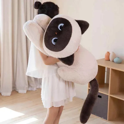 Giant Cute Lying Cat Plush Toy (23.6/35.4 in) - Soft Simulated Cat Pillow Gift