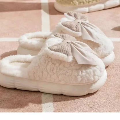 Fluffy Anti-Slip Cotton Slippers for Cozy Indoor Comfort