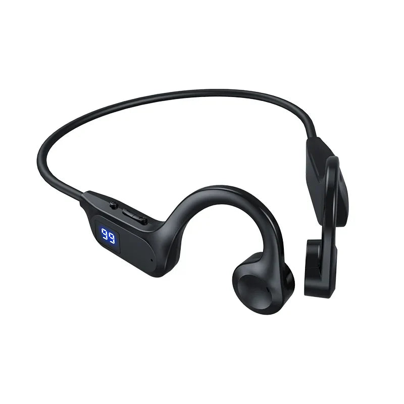 X7 Wireless Sports Earhook-Style Non-In-Ear Air Conductive Bluetooth Headset with Memory Card Insertion and LED Battery Display