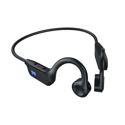 X7 Wireless Sports Earhook-Style Non-In-Ear Air Conductive Bluetooth Headset with Memory Card Insertion and LED Battery Display