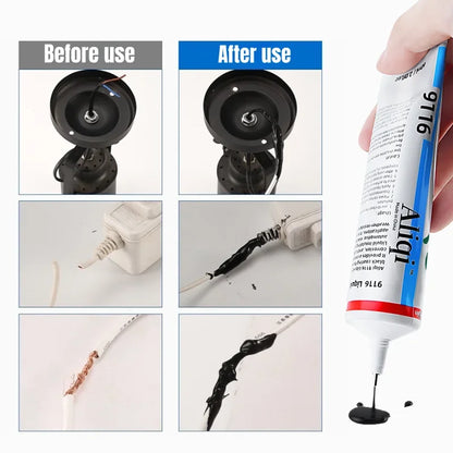 Liquid Electrical Tape Insulating Paste High Temperature Fix Line Glue for Wire Cable Coat Repair Fast Dry Liquid Sealant