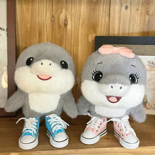 Viral Brainrot Shark Plush Doll (9.1 in) - Shoe-Wearing Telalaero Stuffed Toy Gift