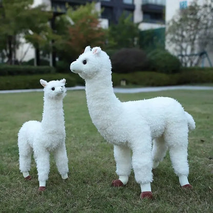Soft Aplaca Plush Toys Stuffed Animals Lifelike Llama Cream Kawaii Alpaca Toys Doll Standing For boys Girls Birthday Gift