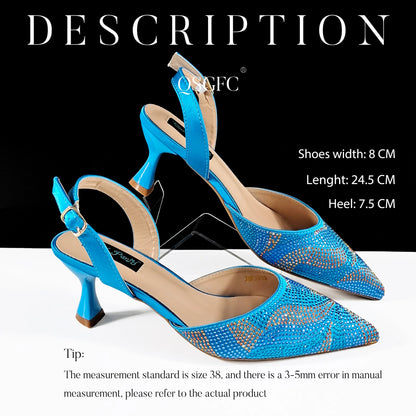 Festive Elegance:High Quality Women's Pumps Fashion Design For Nigeria Wedding Party Ladies Shoes Spot Goods