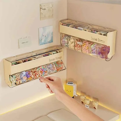 A double-layer cute hair accessory storage box girl hair