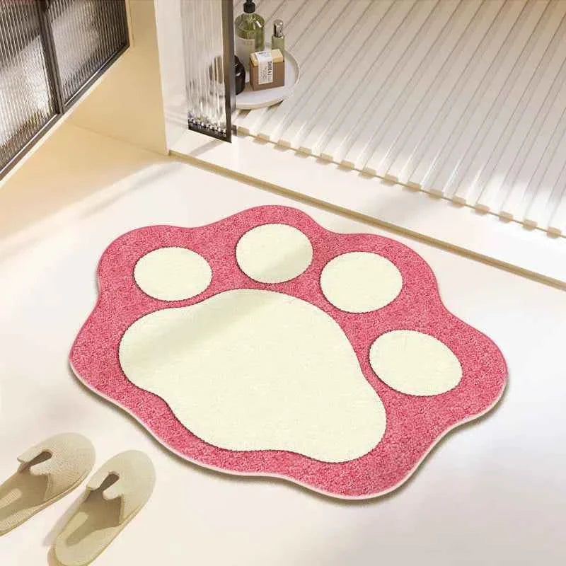Cute Bear Claw Bathroom Carpet Absorbent Non Slip Foot Mat