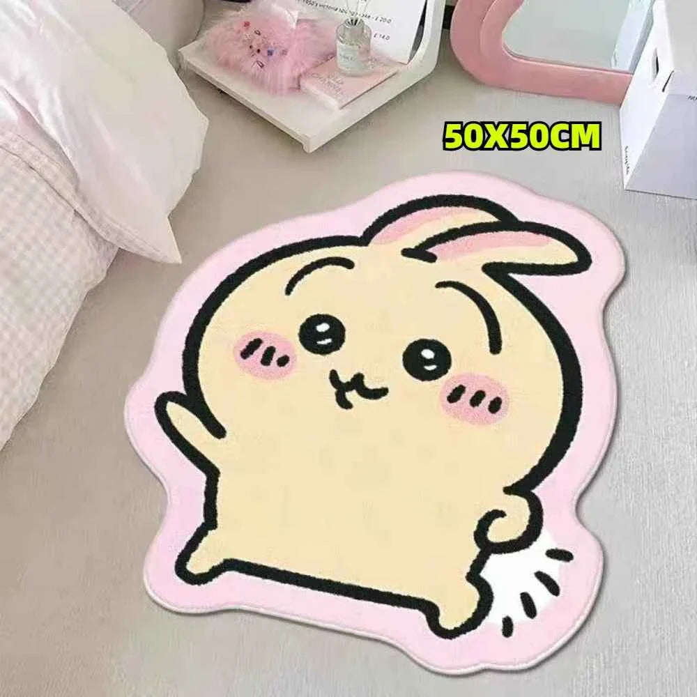 Chiikawa Hachiware Usagi Plush Area Rug - Non-Slip