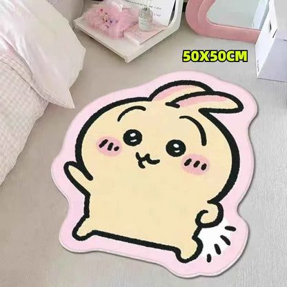 Chiikawa Hachiware Usagi Plush Area Rug - Non-Slip