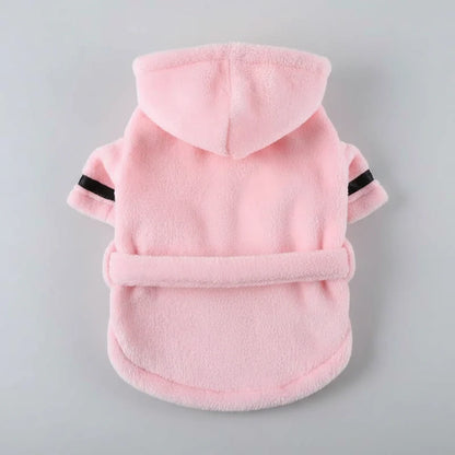 Hooded Pet Dog Bathrobe – Super Absorbent Drying Towel Pajamas