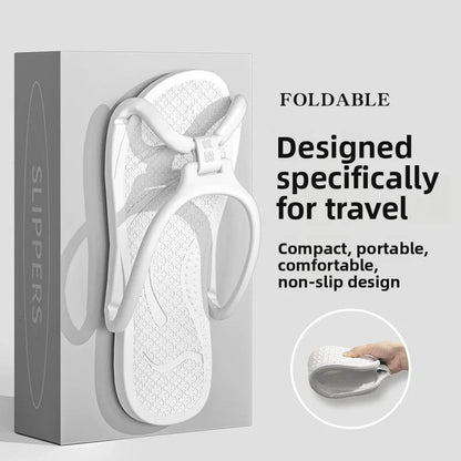 Foldable Travel Slippers Unisex EVA Flip Flops Hotel Non Slip Bathroom Indoor Outdoor Portable Lightweight Comfortable