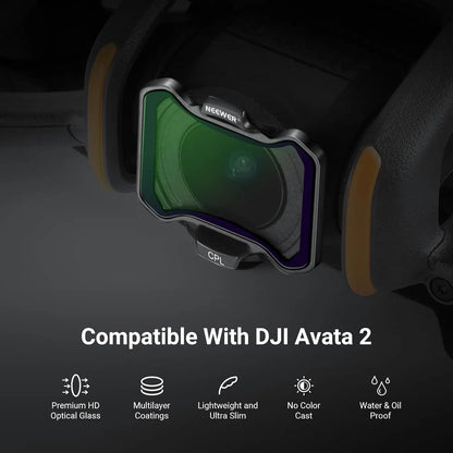 NEEWER CPL + ND Filter Set , (ND8/16/32) Circular Polarizer Polarizing Lens Filter Drone Accessories for DJI Avata 2 Only
