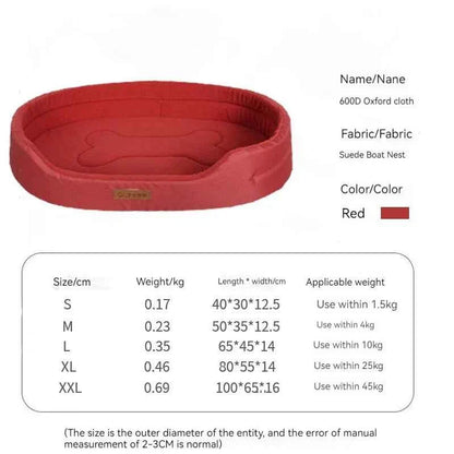 Oxford Cloth Dog Bed Mat – Moisture-Resistant Pet Mattress with Sponge Filling