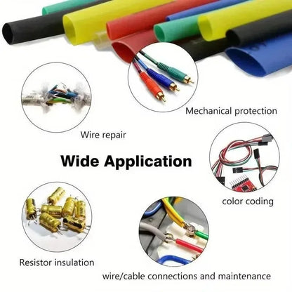 Heat-shrink Tubing Thermoresistant Tube Heat Shrink Wrapping Kit Electrical Connection Wire Cable Insulation Sleeved Protecter