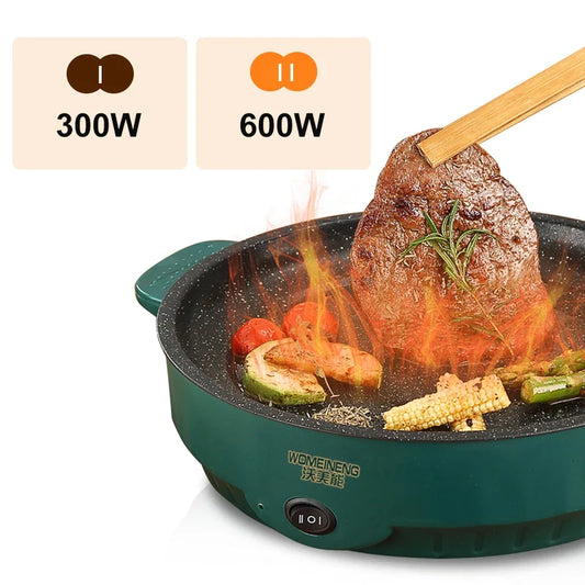 Electric MultiCooker 220V Non-Stick Frying Pan Household Barbecue Fried Steak Fish Omelette Cooking Machine