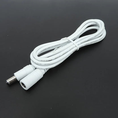 22awg 3A DC Male To male female Power supply Adapter white black cable Plug 5.5x2.1mm Connector wire 12V Extension Cords