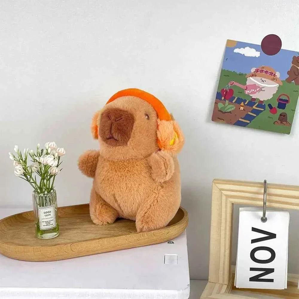Cute 12cm Capybara Plush Toy: Hoodie, Wings & Keychain/Pendant Gift