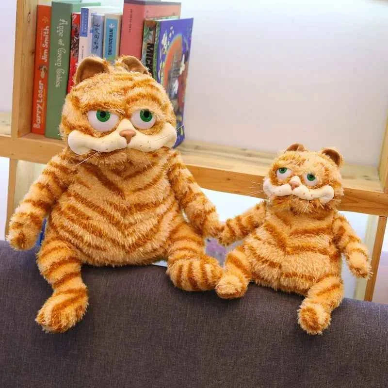Fat Orange Cat Plush Toy – Lifelike Tabby Cat Stuffed Animal Cute Kitty Gift for Kids