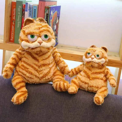 Fat Orange Cat Plush Toy – Lifelike Tabby Cat Stuffed Animal Cute Kitty Gift for Kids