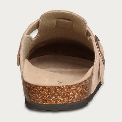 Litfun New Women Clogs For Women Fashion Cork Suede Mules Slipper Classic Cork Antislip For Outdoor Slippers With Arch Support