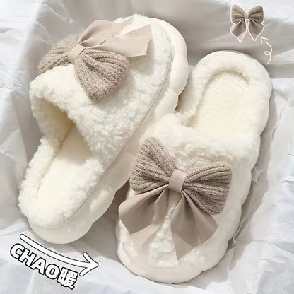Fluffy Anti-Slip Cotton Slippers for Cozy Indoor Comfort