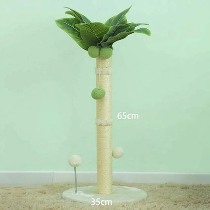 Cat Scratching Post Tree 65cm – Sisal Rope Scratch Tower with Hanging Toys