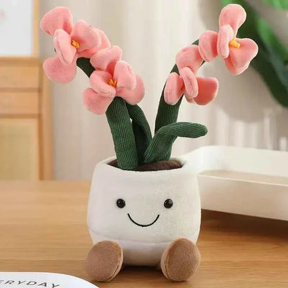 Cute Flowerpot Figurine Plush Pillow (13.8 in) - Simulation Cartoon Anime Stuffed Home Decor