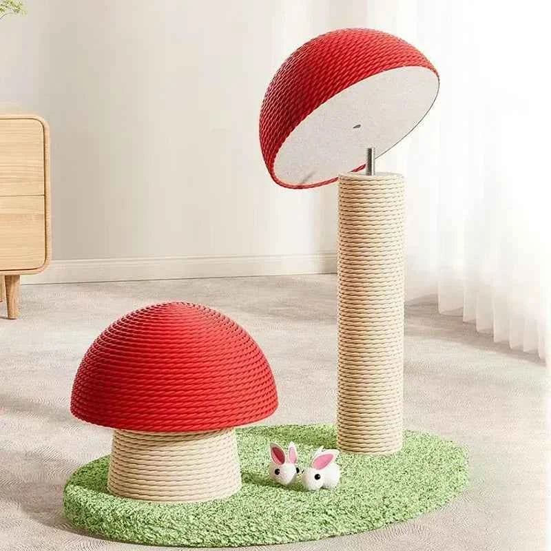 Cute Mushroom Cat Scratching Board – Sisal Claw Grinder Toy for Kittens & Furniture Protection