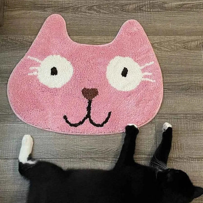 Alien Cute Cartoon Cat Floor Mat Bathroom Absorbent Mat
