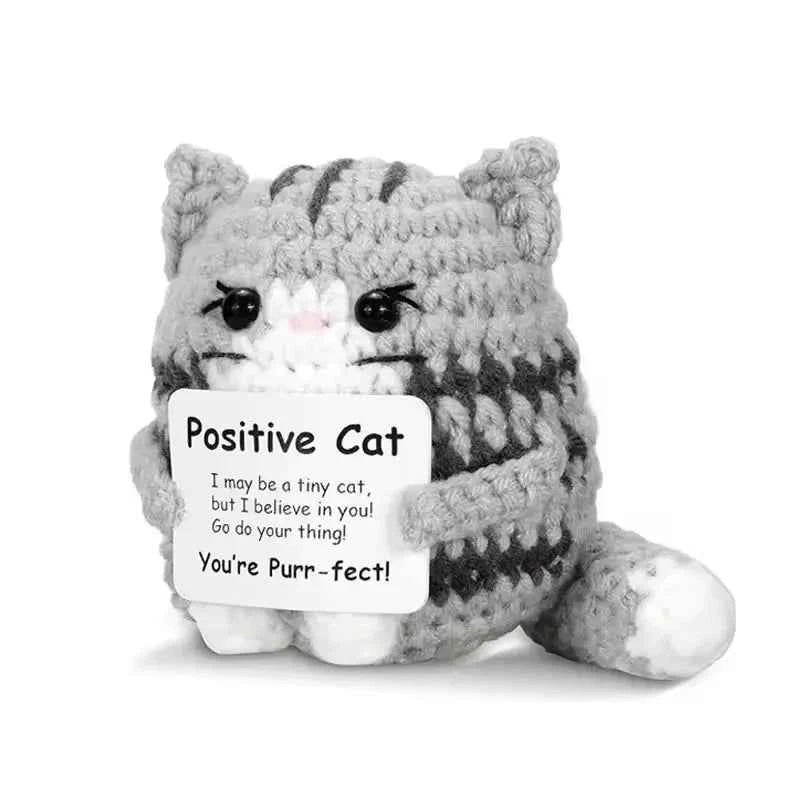 Funny Crochet Emotional Support Coffee Doll Card Desktop