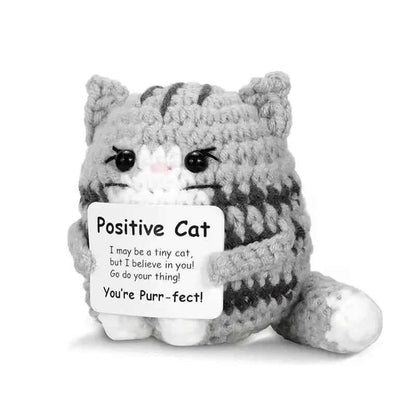 Funny Crochet Emotional Support Coffee Doll Card Desktop