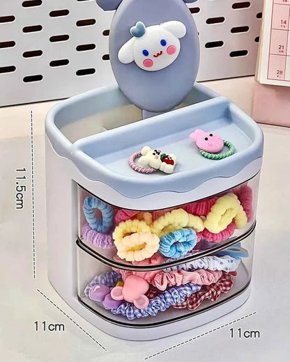 2 Layers Cute Children's Hair Accessories Storage Box