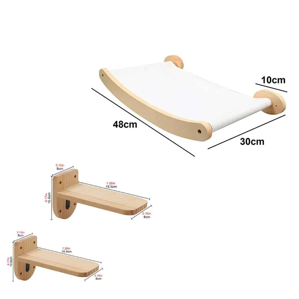 Wall-Mounted Cat Climbing Rope – Solid Wood Pedals & Sisal Scratch Training Toy for Indoor Cats