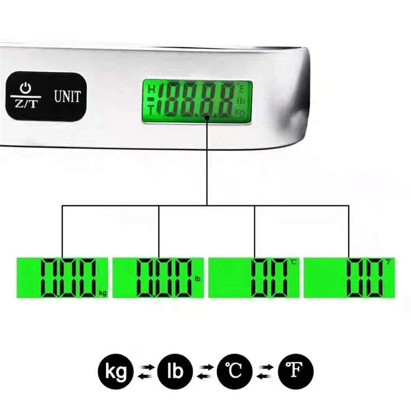 10g-50kg Portable Scale Digital LCD Display Electronic Luggage Hanging Suitcase Travel Weighs Baggage Bag Weight Balance Tools