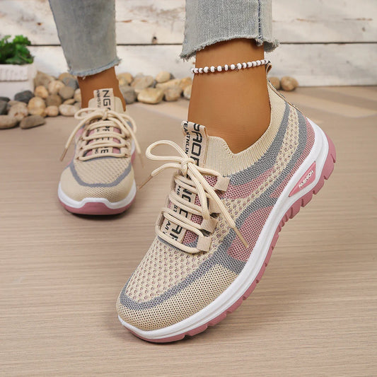 Zapatos de mujer verano 2026 zapatillas casual de nuevo estilo, zapatos de un solo color, versátiles, casuales y a la moda para el trabajo