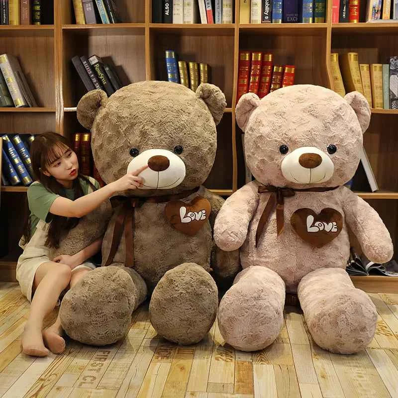 Cute Teddy Bear Plush Toy with Love – Soft Stuffed Animal Pillow Gift for Kids & Lovers
