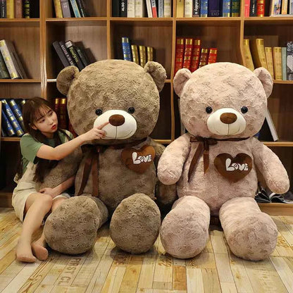Cute Teddy Bear Plush Toy with Love – Soft Stuffed Animal Pillow Gift for Kids & Lovers