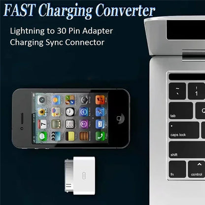 Lighting To 30Pin Adapter 8Pin Male To 30 Pin Female Charging Sync Converter for IPhone 4 4S IPad 2 3 IPod Touch Charger Cable