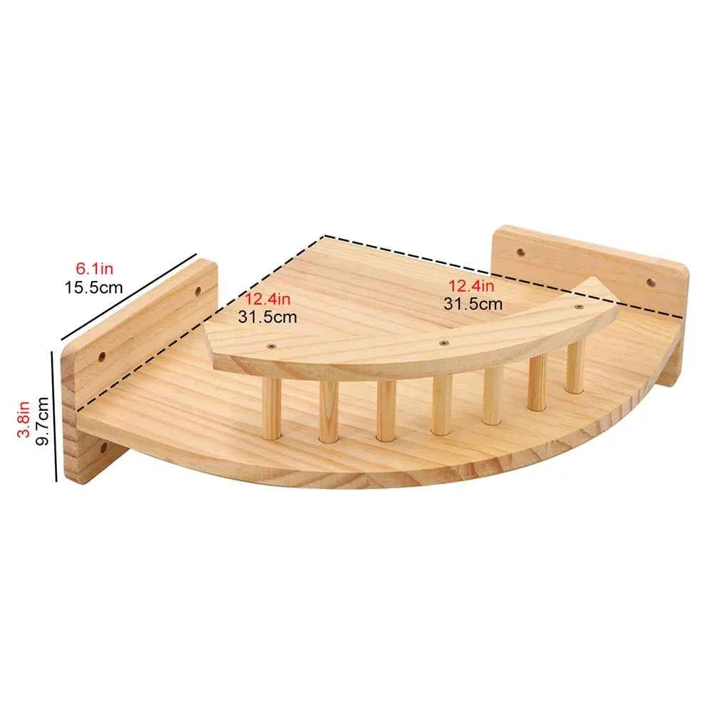 Wall-Mounted Cat Climbing Rope – Solid Wood Pedals & Sisal Scratch Training Toy for Indoor Cats