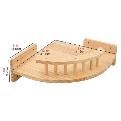 Wall-Mounted Cat Climbing Rope – Solid Wood Pedals & Sisal Scratch Training Toy for Indoor Cats