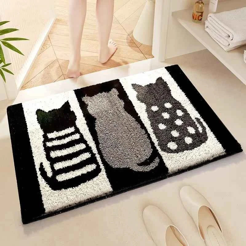 Cute Rabbit Carpet Bathtub Carpet Non-Slip Absorbent Mat