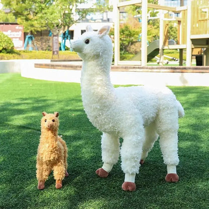 Soft Aplaca Plush Toys Stuffed Animals Lifelike Llama Cream Kawaii Alpaca Toys Doll Standing For boys Girls Birthday Gift