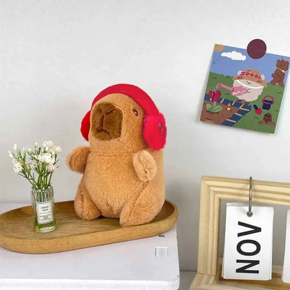 Cute 12cm Capybara Plush Toy: Hoodie, Wings & Keychain/Pendant Gift