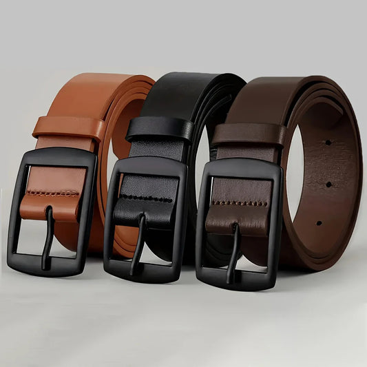 Fashion Luxury Belt for Men PU Leather Belt Metal Pin Buckle High Quality Brand Designer Waist Strap Belt For Jeans Women's Belt
