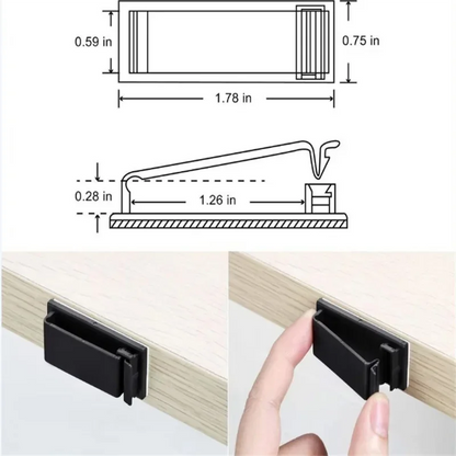 Cable Fixing Clip Cable Wire Sorting Buckle Chassis Organizer 19*47 Black and White Organizer