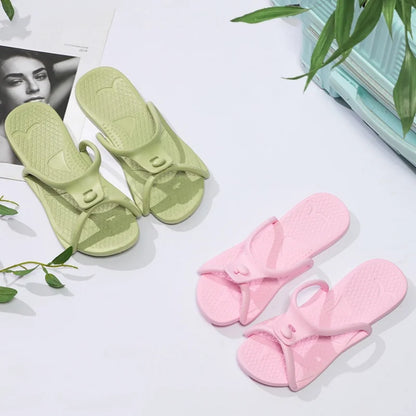 2024 Summer Women Folding Slippers Adults Portable Trip Travel Sandals Couples Indoor Soft Slides Men Beach Non-slip EVA Shoes