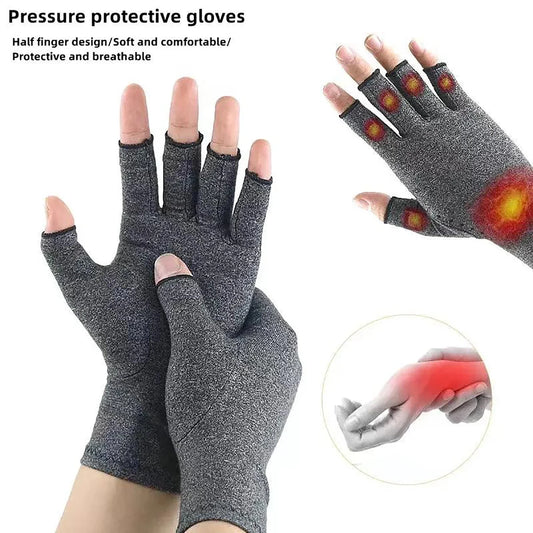 Guantes de compresión para artritis de algodón, alivio del dolor articular, soporte para la muñeca, abrazadera para la mano, terapia para mujeres y hombres, muñequera, guantes de compresión