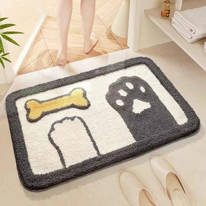Cute Rabbit Carpet Bathtub Carpet Non-Slip Absorbent Mat
