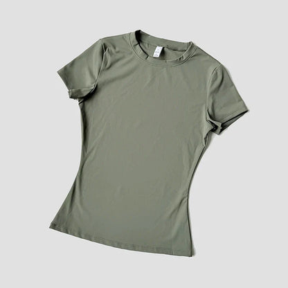 Seamless Moisture Wicking Yoga Shirt for Flexible Performance